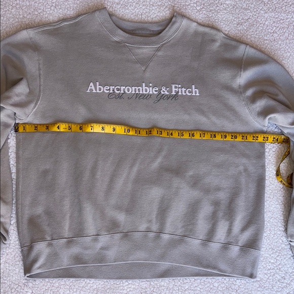 Abercrombie & Fitch Gray Crew Neck Sweater Soft Cotton Blend - Picture 3 of 8